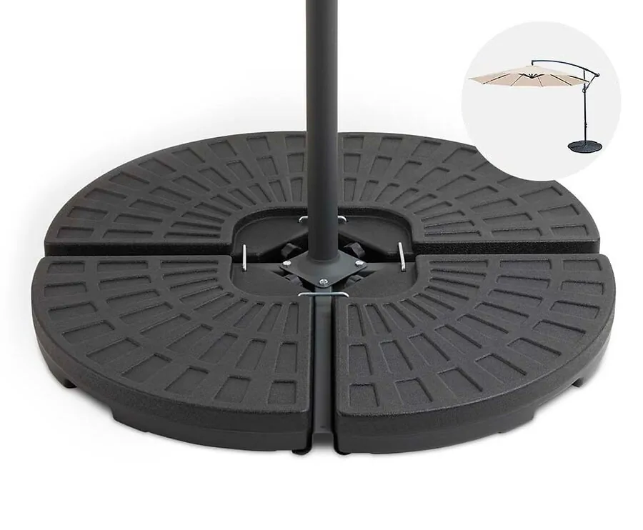 Set Parasoltegels Voor Zweefparasols - Eenvoudig Te Verplaatsen!