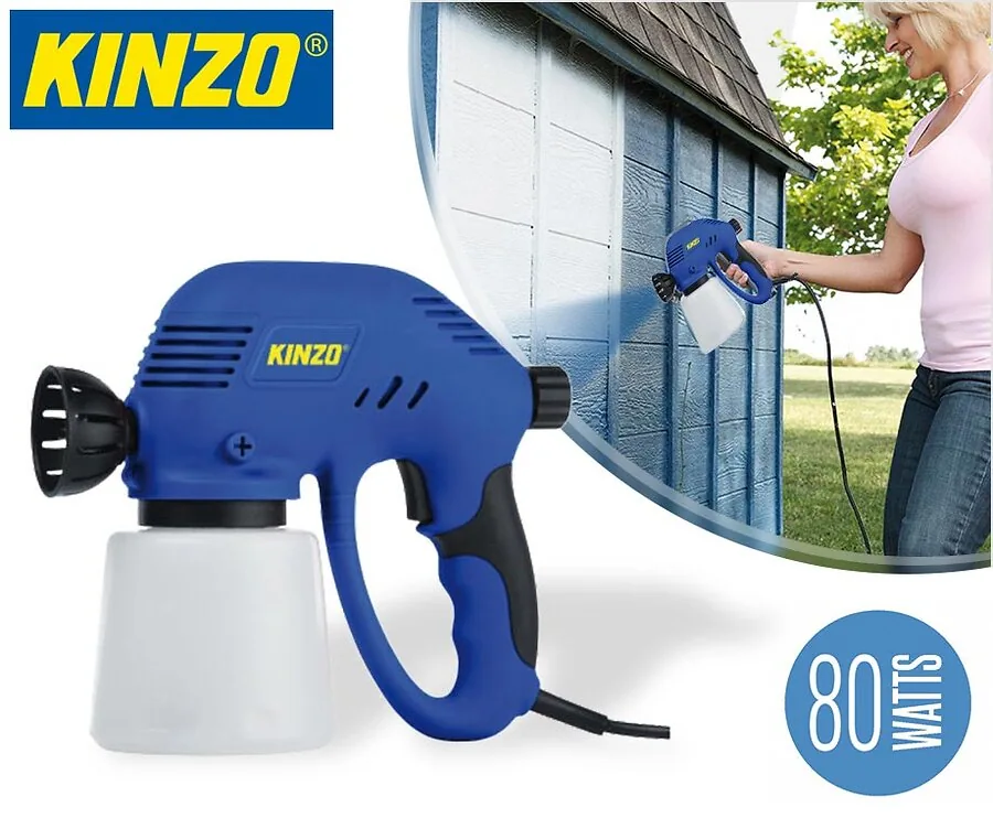 Kinzo X-Power Verfpistool 80W - Snel, Egaal & Dekkend Resultaat!