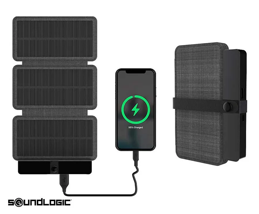 Opvouwbare Solar USB Oplaad Pad - Voor Telefoons, Readers, Koptelefoon, Etc.!