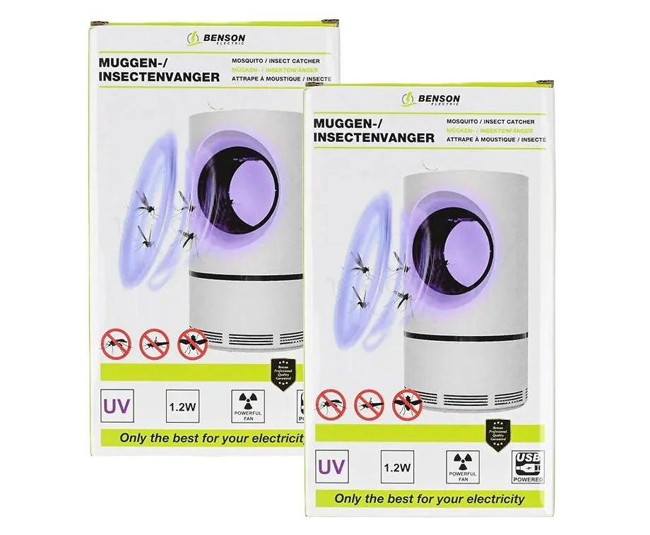 Muggenvanger met UV Lamp en Geruisloze Ventilator - Vandaag 1+1 GRATIS!