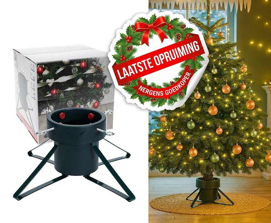 UITVERKOOP: Kerstboomstandaard Met Waterreservoir - Met Verstelbare Klemmen!