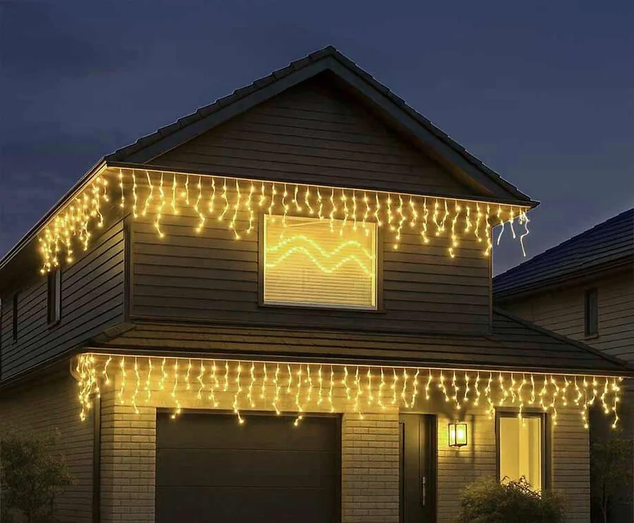 LED IJspegel Lichtslinger Warm Wit - Verkrijgbaar In 2 Maten!