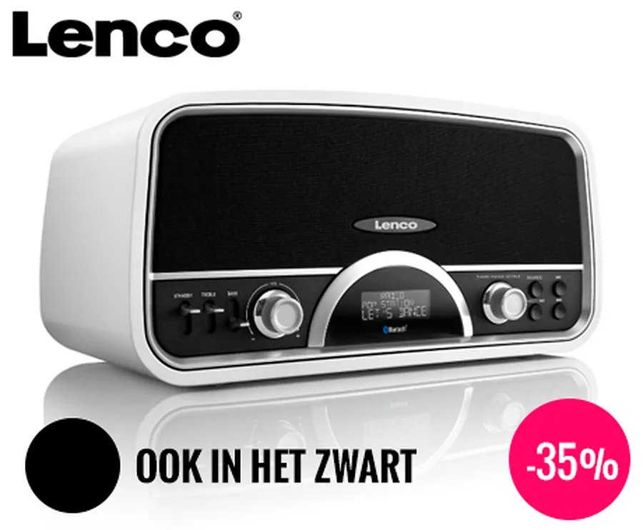 Lenco SR-05 BT FM-radio In Een Stijlvolle Houten Behuizing Met RDS