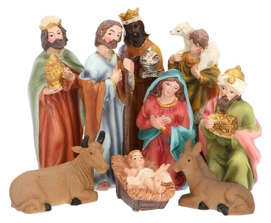 9-Delige Set Kerstbeeldjes - Maak Jou Kerst Tafel Compleet!