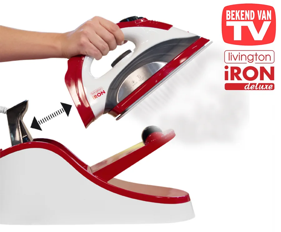 Livington Iron Deluxe Stoomstrijkijzer - Draadloos Stoomstrijkijzer Voor Alle Kleding en Stoffen!