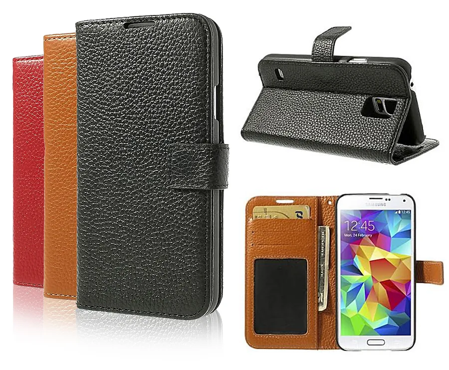 Lederen Smartphone Wallet Case - Verkrijgbaar In 3 Kleuren!
