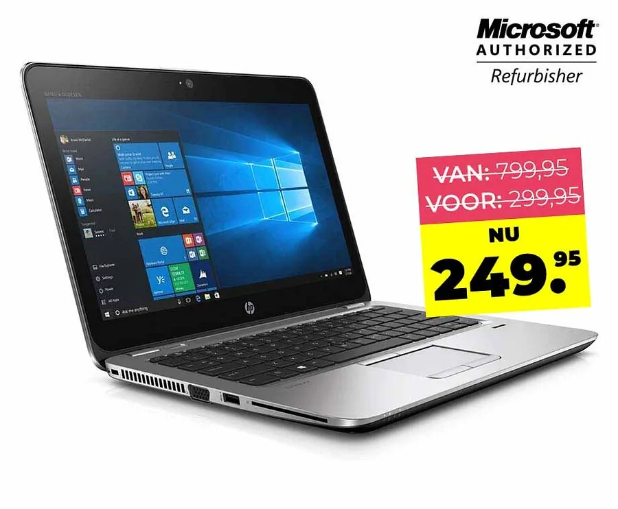 HP EliteBook 820 G3 Refurbished - Met Intel i5,128GB SSD, 8GB DDR3 En Windows 10!