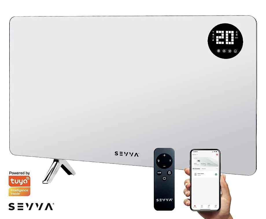 SEVVA® Slimme Infrarood Paneelverwarming Spiegel - Snel en Voordelig Verwarmen!