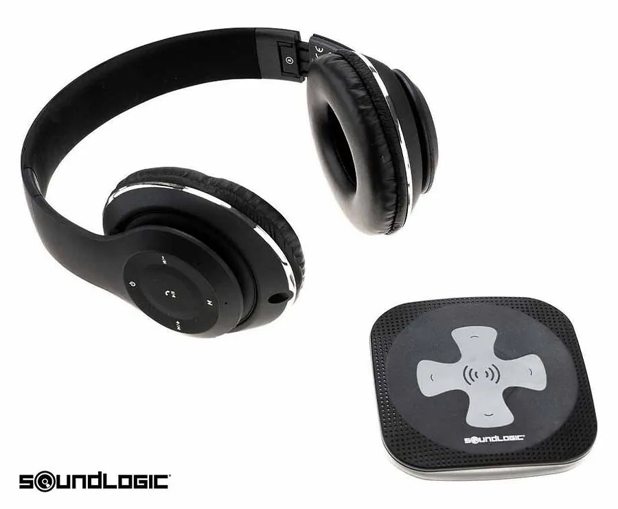 Soundlogic Koptelefoon Plug And Play - Met Draadloos Oplaadstation!