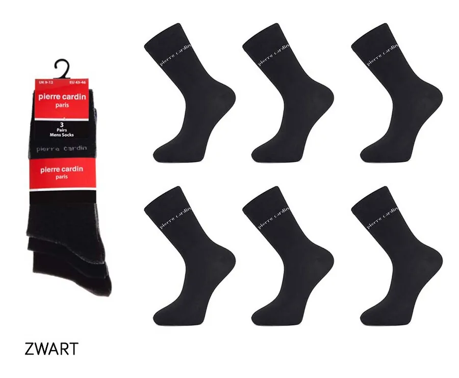 12-Pack Pierre Cardin Sokken-Zwart-39-42
