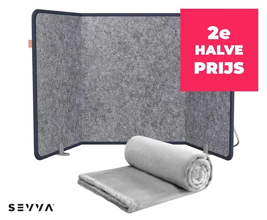 SEVVA® Infrarood Paneelverwarmer Voor Warme Voeten en Benen - Inclusief GRATIS Fleecedeken!