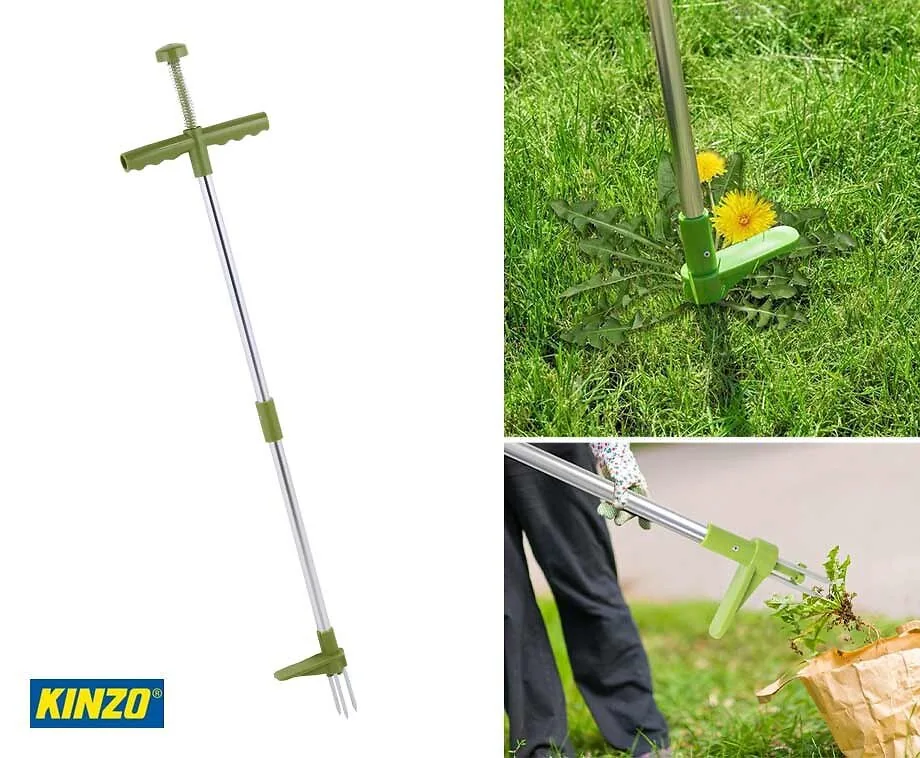 Kinzo Onkruidsteker Met Lange Steel - Verwijder Onkruid Zonder Te Bukken!