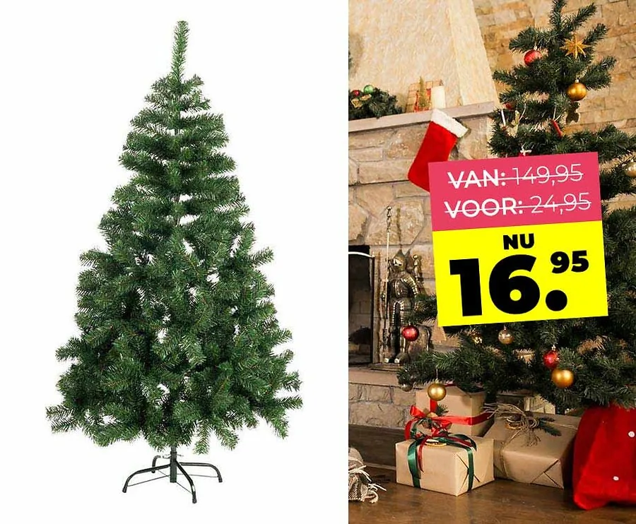 Kerstboom Zilverspar 150 cm - Prachtige Kunstboom Voor Jarenlang Kerstplezier!