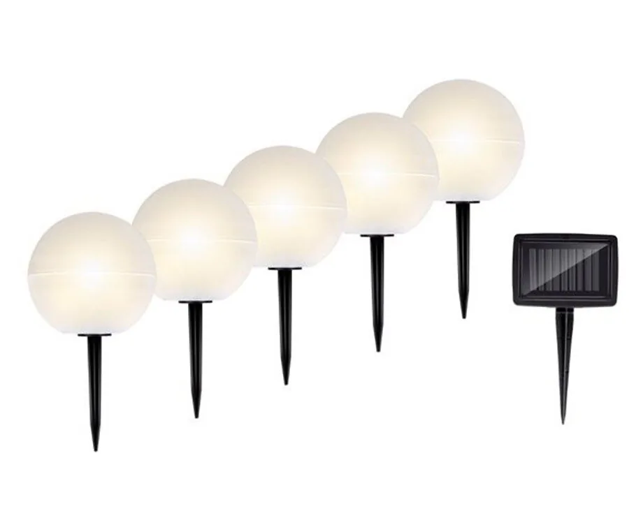 Tuinverlichting op Zonne-energie Bollen Set van 5