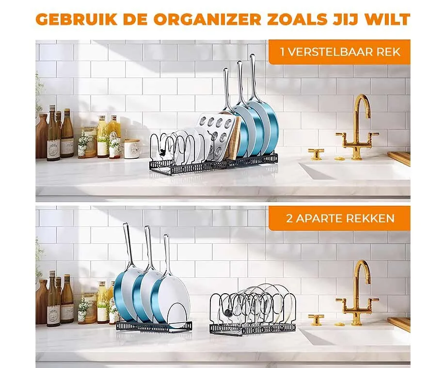 Pannenrek Verstelbaar Zwart