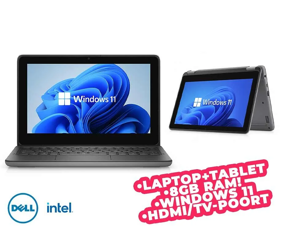 Dell 3120 2-In-1 Laptop En Tablet Remanufactured - Met 8GB RAM En Windows 11!