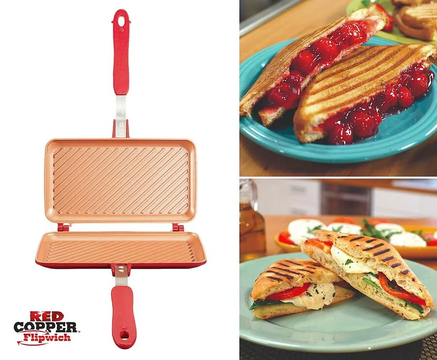Red Copper Flipwich DUO - Maak Lekkere Sandwiches En Ander Eten!