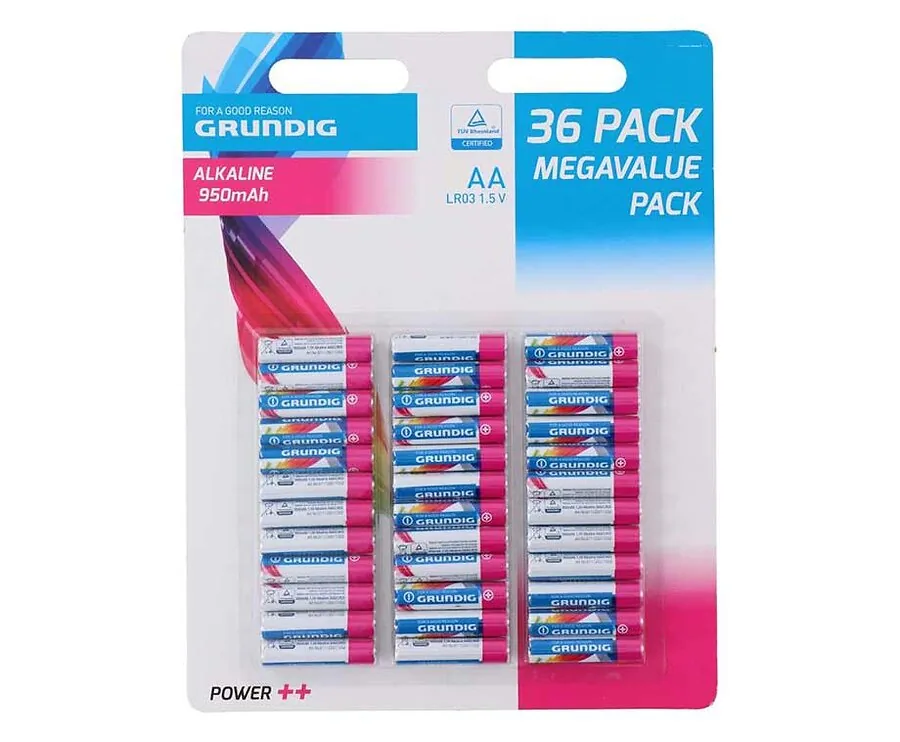 36x Batterijen Power Alkaline Grundig - AA
