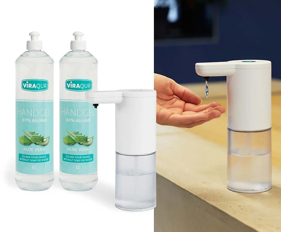 Automatische Zeepdispenser + 2 LITER Desinfecterende Handgel!
