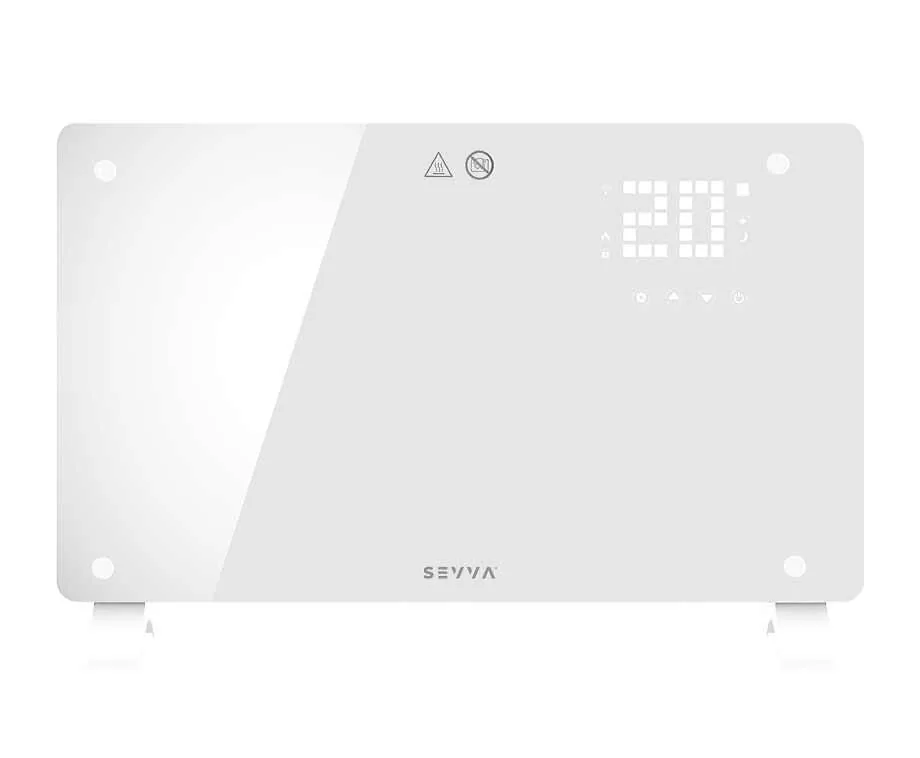 SEVVA® Slimme Paneelverwarming 2000W Wit - Met Handige Tijdschema's, Bediening Op Afstand En Meer!