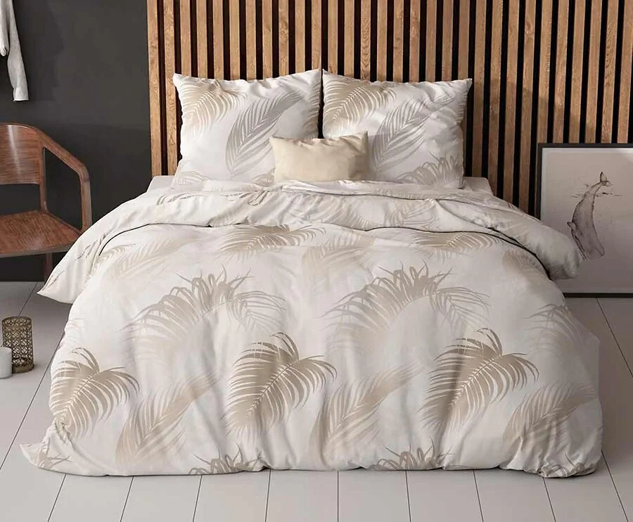 Sleeptime Dekbedovertrek - Jayda Taupe - 200 x 200/220 | 2-persoons