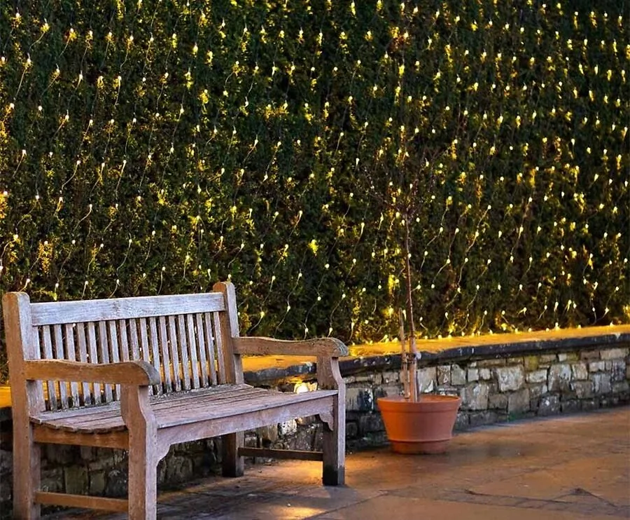 Netverlichting 320 LED's Warm Wit - Verlicht Heg, Schutting En Meer!