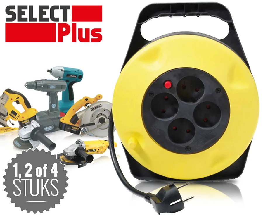 Select Plus Kabelhaspel 10 Meter - Met thermische- en Kinderbeveiliging