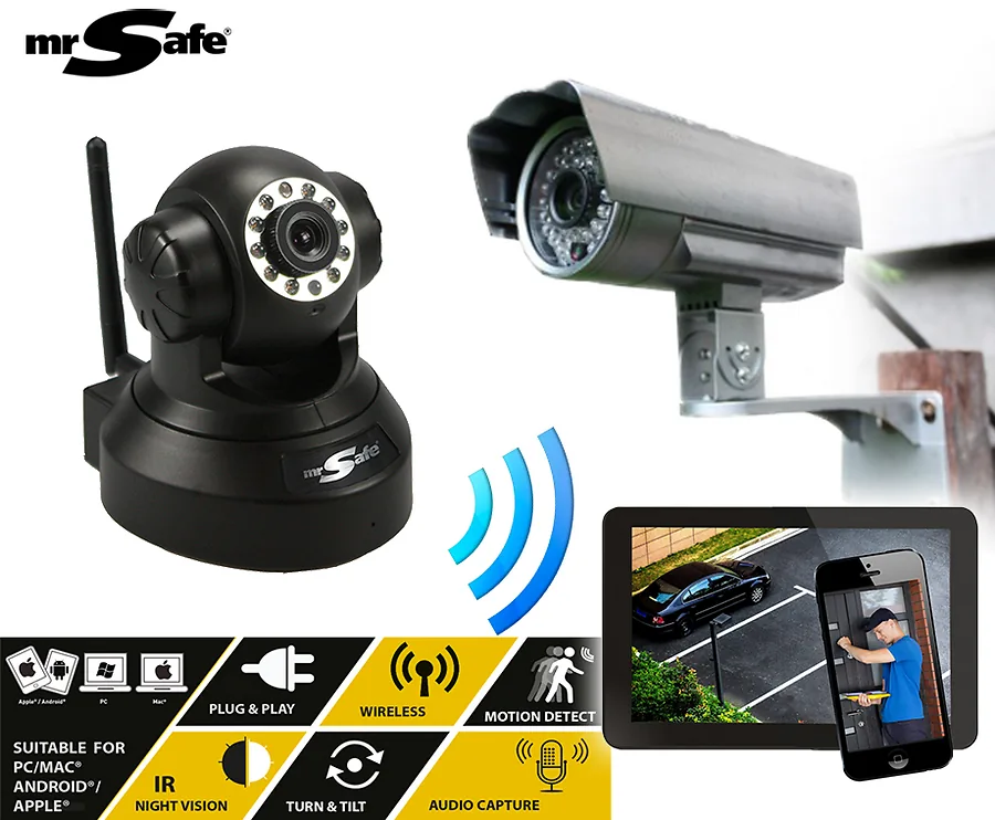 Mr. Safe Draadloze IP Camera – Bekijk En Bewaak Je Familie, Huis en Bedrijf!