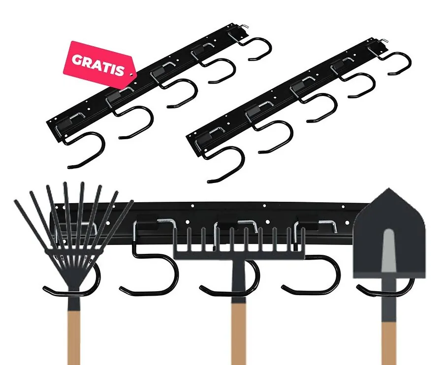Gereedschapshaken op Rail 43 cm met 5 Haken