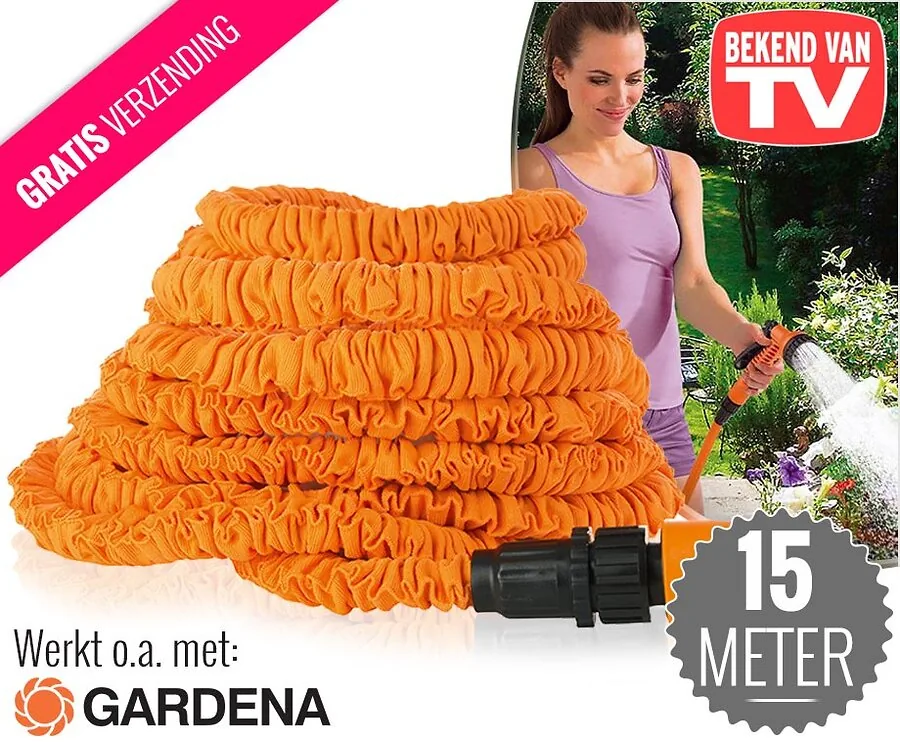 15 Meter Garden Hose Zelf-Groeiende Tuinslang - Een Revolutie In Tuinonderhoud!