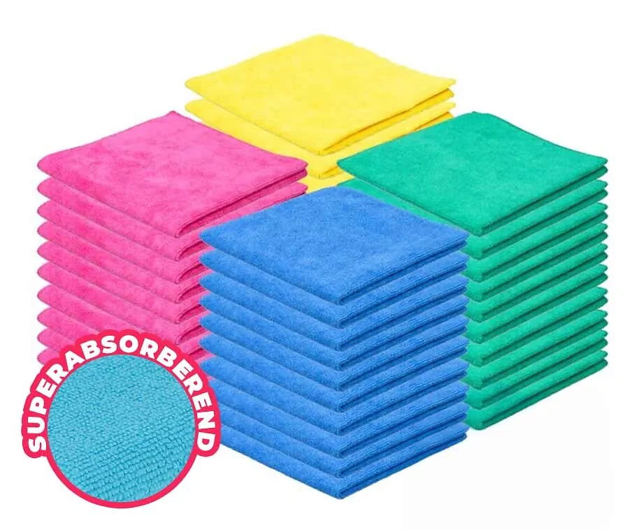 50-Pack Microvezeldoekjes - Ultieme Reiniging Zonder Strepen!