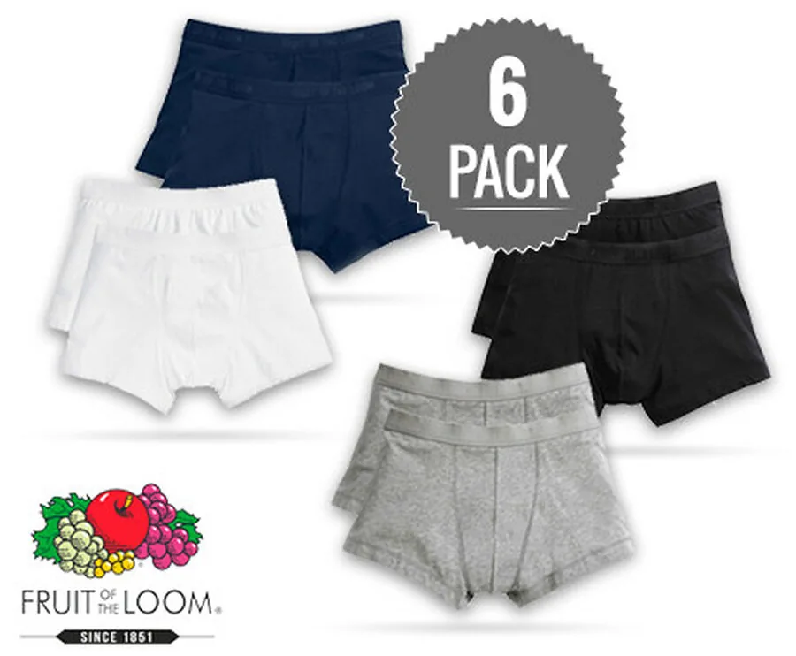Fruit Of The Loom Classic Shorty Boxer Shorts 6-Pack - In 4 Kleuren!