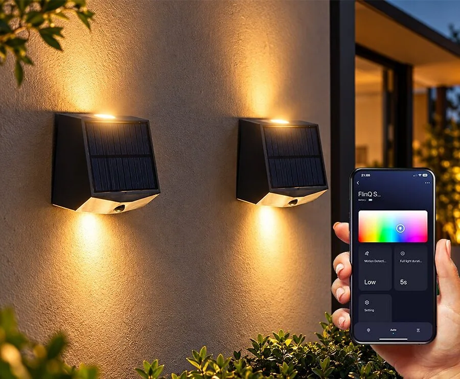 Solar Buitenlamp Met Bewegingssensor En App
