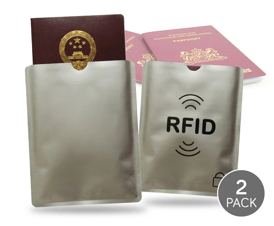 2-Pack Anti Skim Paspoort Beschermhoezen - Beveilig Je Gegevens Tegen Criminelen!