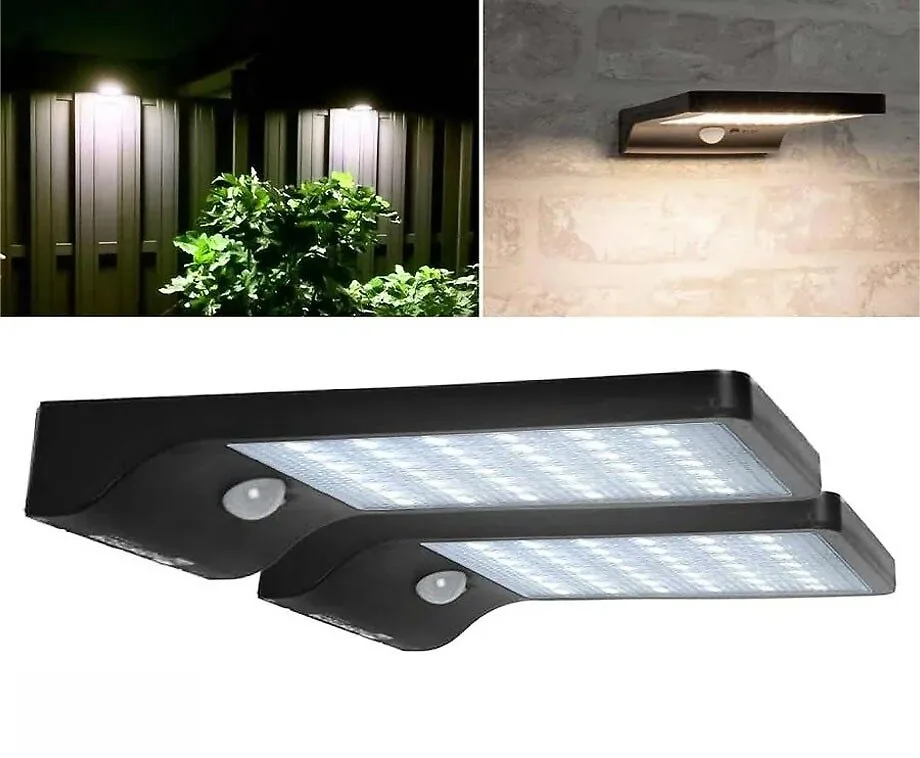 Ultra Dunne Solar Sensor Buitenlamp Zwart