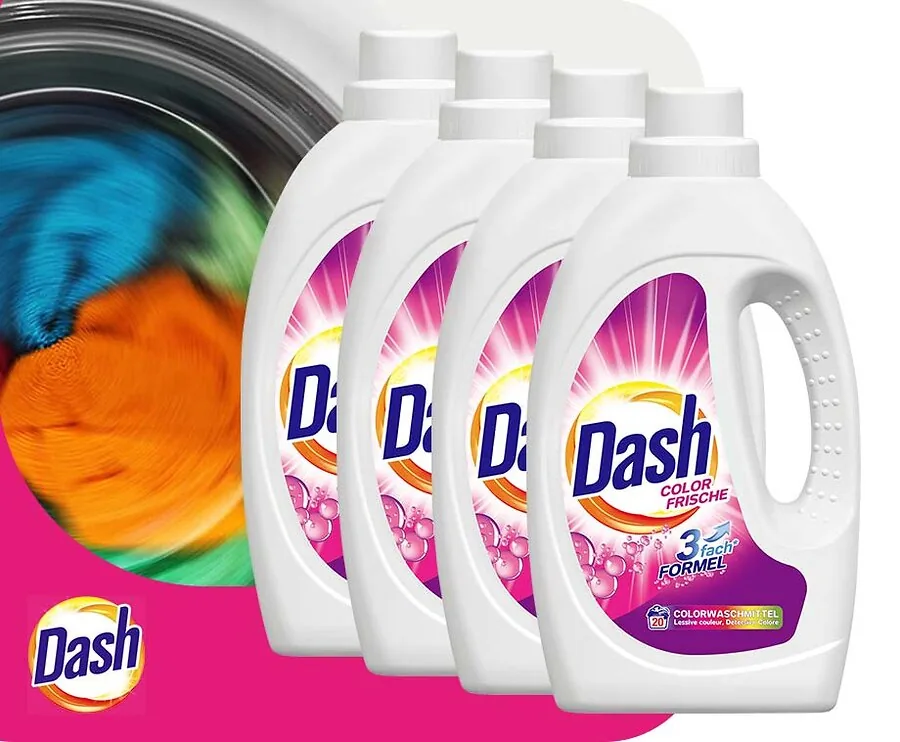 200 WASBEURTEN: Dash Vloeibaar - Voor Gekleurde Of Witte Was!