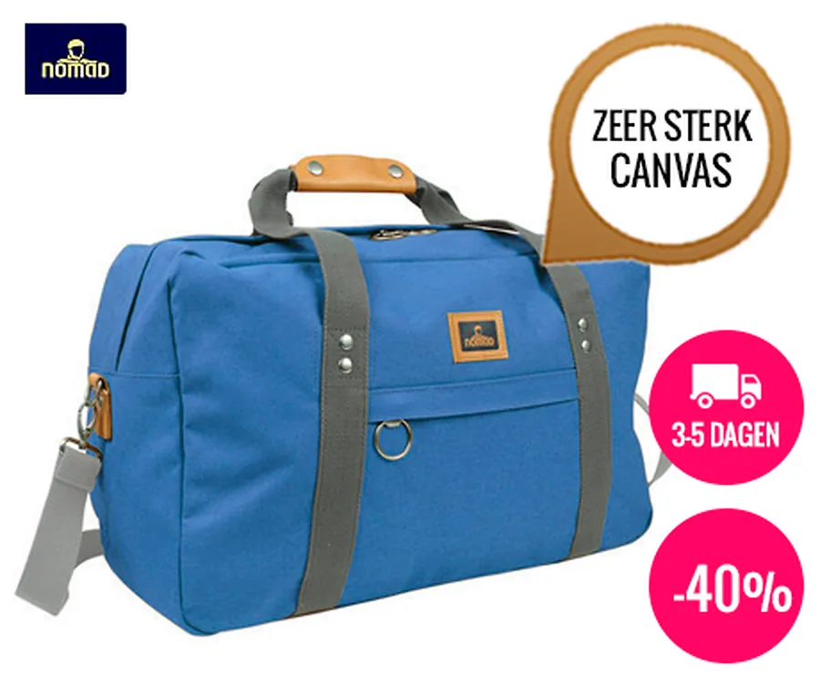 Nomad Canvas Blauwe Weekendtas