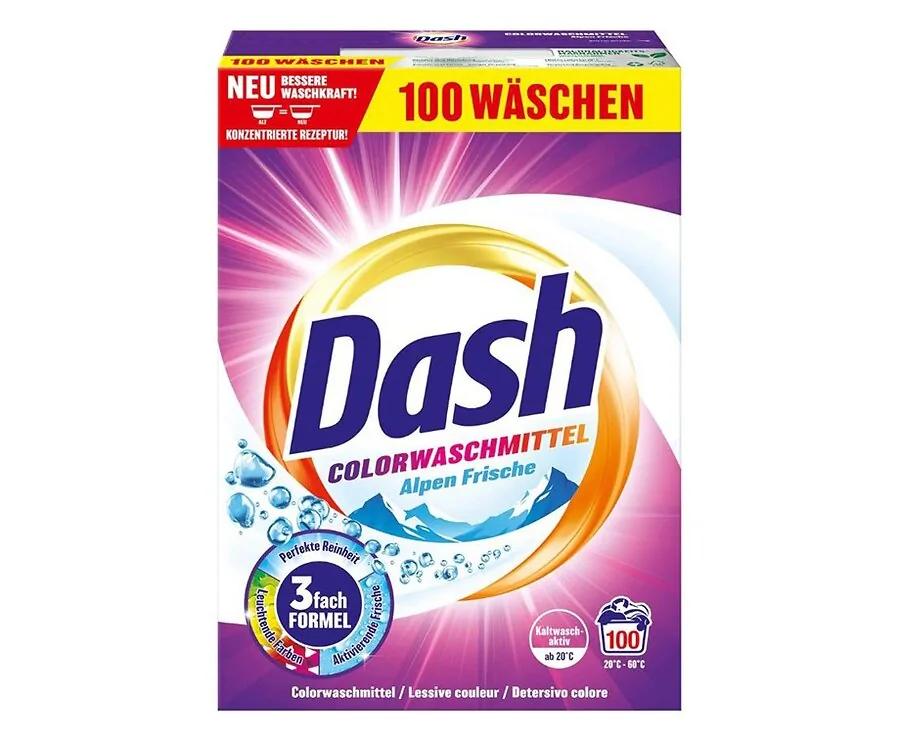 5KG Dash Waspoeder Color Aprilfris 100 Wasbeurten