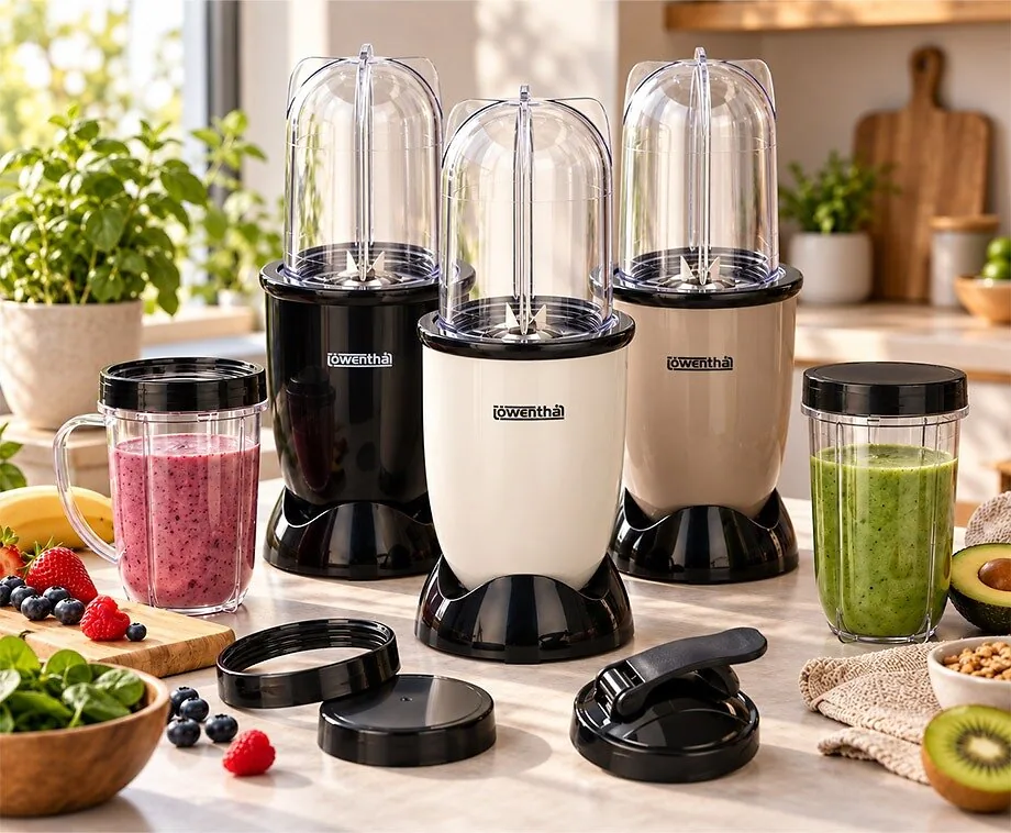 Smoothie Blender 600W met 3 Bekers