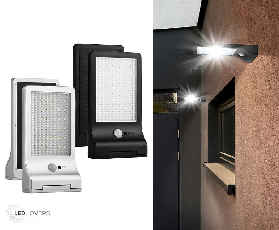 Ultra Dunne Solar LED Buitenlamp Met Sensors - Vandaag 1+1 GRATIS!