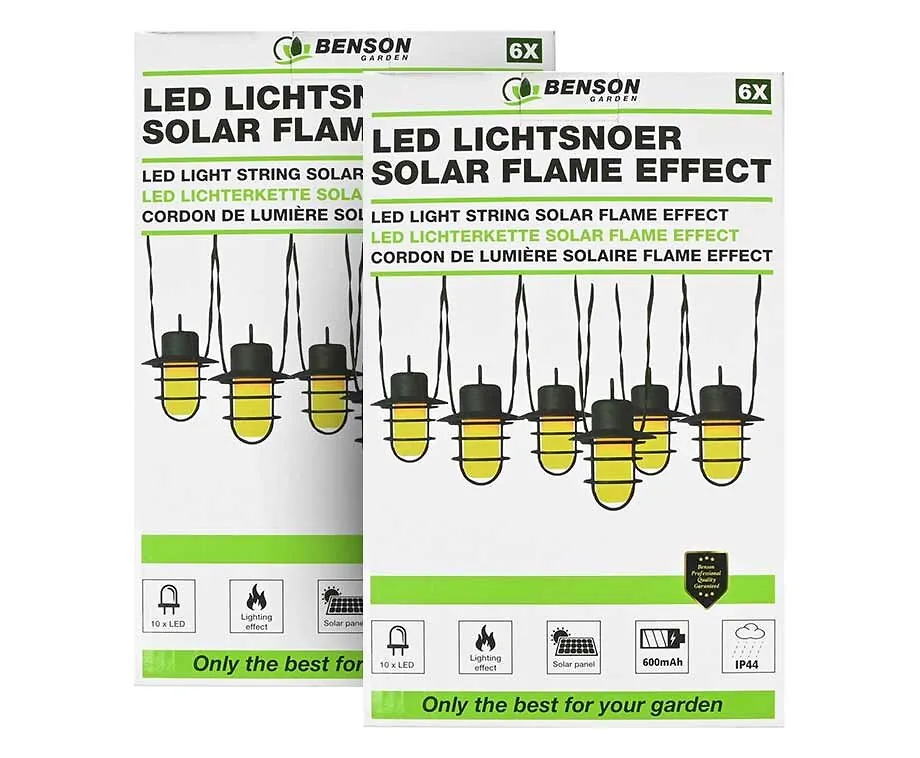 Solar Lichtsnoer Met Vlameffect - Vandaag 1+1 GRATIS!