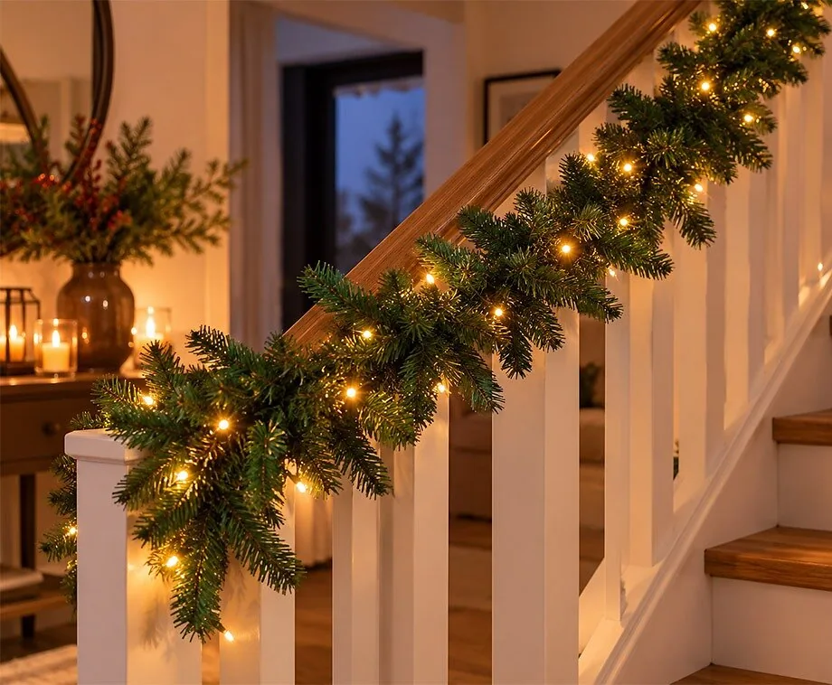 Kerstguirlande 270 cm met 30 LED Warm Wit op Batterijen