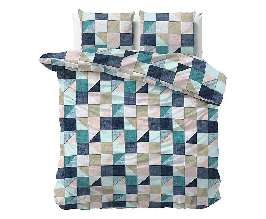 Sleeptime Dekbedovertrek - Squares - 200x200/220 | 2-persoons