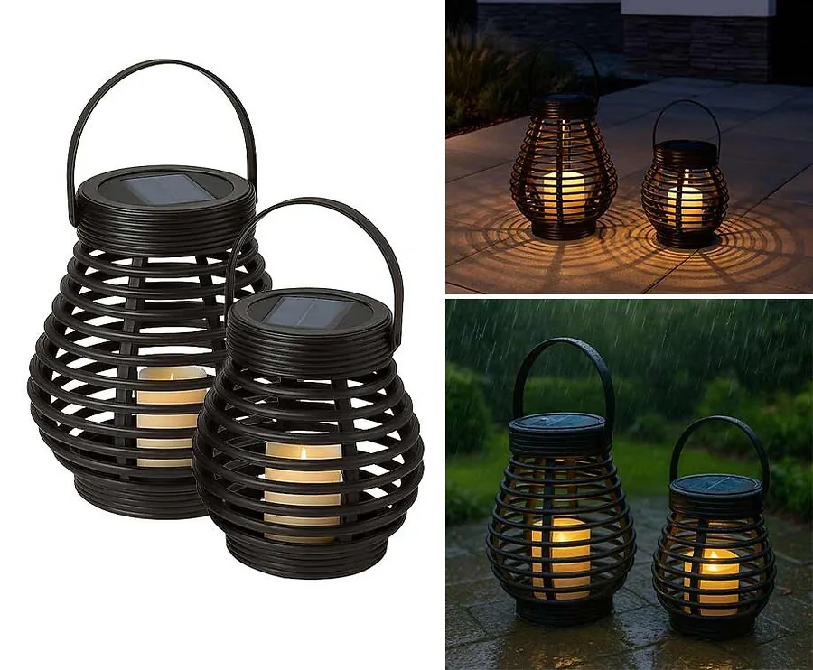 2-Pack Solar Lantaarns - Sfeermakers Voor In De Tuin!