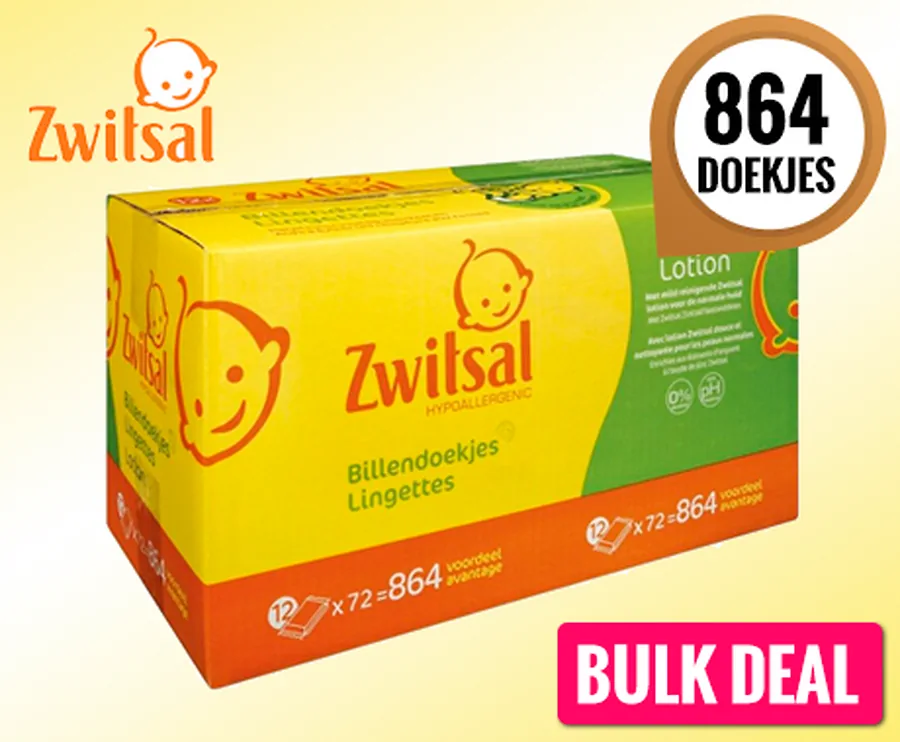 Zwitsal Lotion Billendoekjes - 12, 24, 36 of 48 Pack!