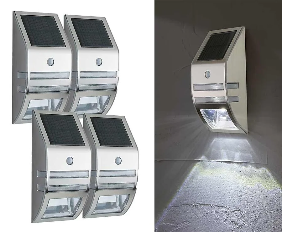 Solar Muurlamp 2+2 GRATIS - Werkt Op Zonne-Energie Dus Makkelijk Te Installeren!