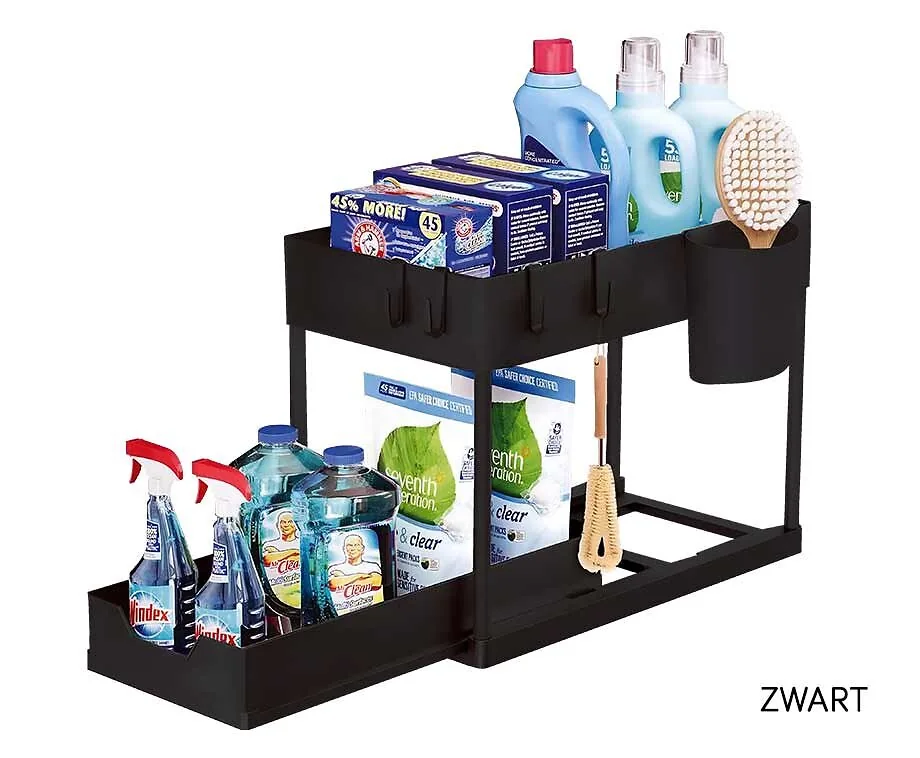 Keukenkast Organizer met Lade Zwart