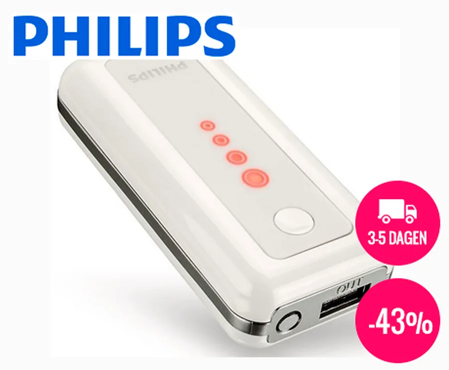 Philips USB Noodlader met Enorme Kracht