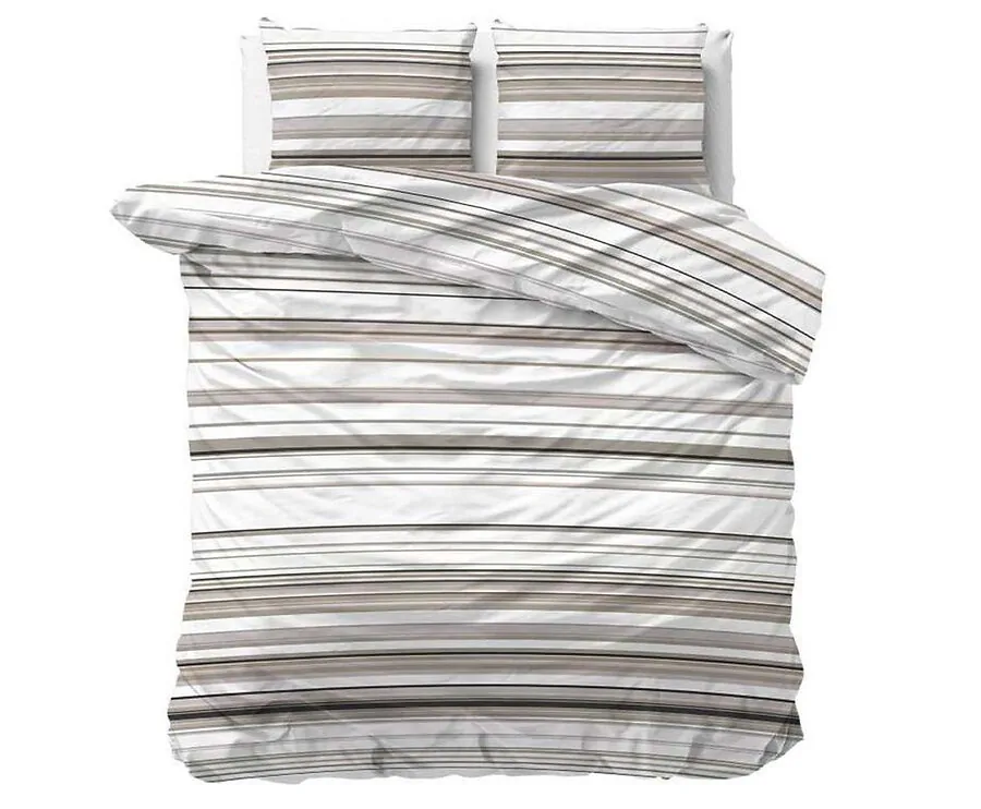 Sleeptime Dekbedovertrek - Benny Taupe - 240x200/220 | lits-jumeaux