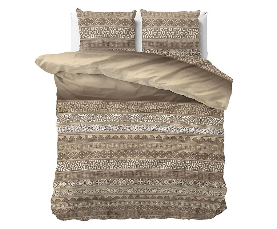 Sleeptime Dekbedovertrek - Asian Lace Taupe - 240x200/220 | lits-jumeaux